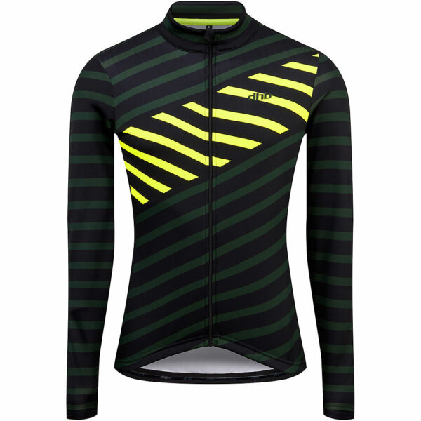 dhb Classic Long Sleeve Jersey - Pace - Black-Khaki