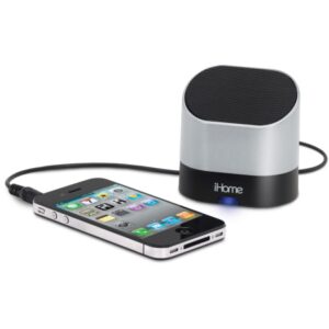 iHome iHM63 Rechargeable Mini Speaker for iPod, iPhone, Laptop and MP3 Player (Silver)
