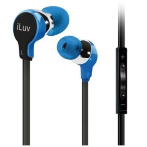 iLuv Cortland Stereo Headphones with SpeakEX Remote & Mic for Apple iPhone 4S / 4, iPad 3, Galaxy S2, Galaxy S3 (Blue)