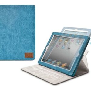 iLuv Portfolio Case with Bluetooth Keyboard for Apple iPad 3, iPad 2 - Blue Denim