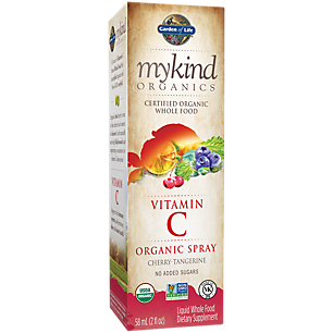 mykind Organics Whole Food Vitamin C Spray - 60 MG - Cherry Tangerine (2 Fluid Ounces)