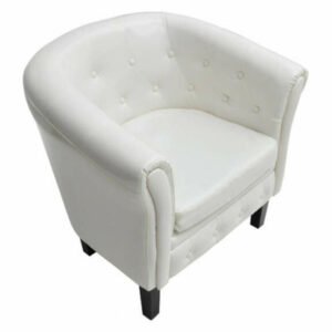 vidaXL Artificial Leather Armchairs Tub Chair White Living Room Home S