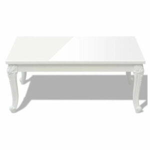 vidaXL High Gloss Coffee Side Couch Table Living Room Furniture White