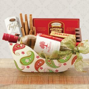 winebasket.com | Holiday Sleigh Ride White Wine Gift Basket