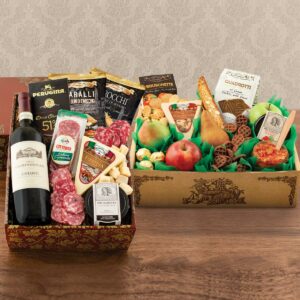 winebasket.com | Italian Wine, Fruit, Cheese & Gourmet Double Decker Gift Box