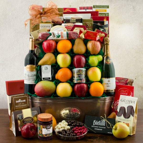 winebasket.com | King's Ransom Red Wine, Fruit & Gourmet Gift Basket