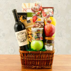 winebasket.com | Sea of Galilee Fruit & Red Wine Kosher Gift Basket