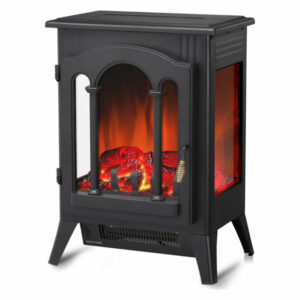 16.5" Electric Fireplace Stove 3D Infrared Portable Fireplace Heater