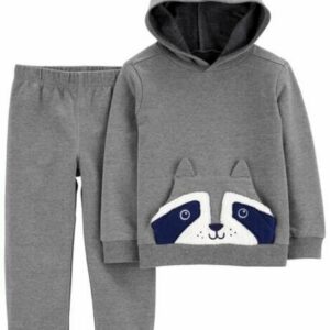 2-Piece Raccoon Hoodie & Jogger Set