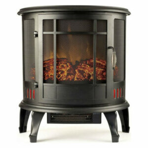 22" Heater Vent Free Curved Electric Fireplace Stove