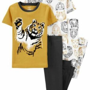 4-Piece Lion 100% Snug Fit Cotton PJs