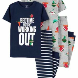 4-Piece Veggies 100% Snug Fit Cotton PJs