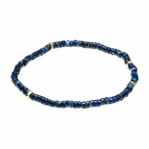 4.1-4.5 mm Multicolored Randel Agate Lapis Lazuli and Turquoise Beads mix Spiritual and Stretchable Bracelet