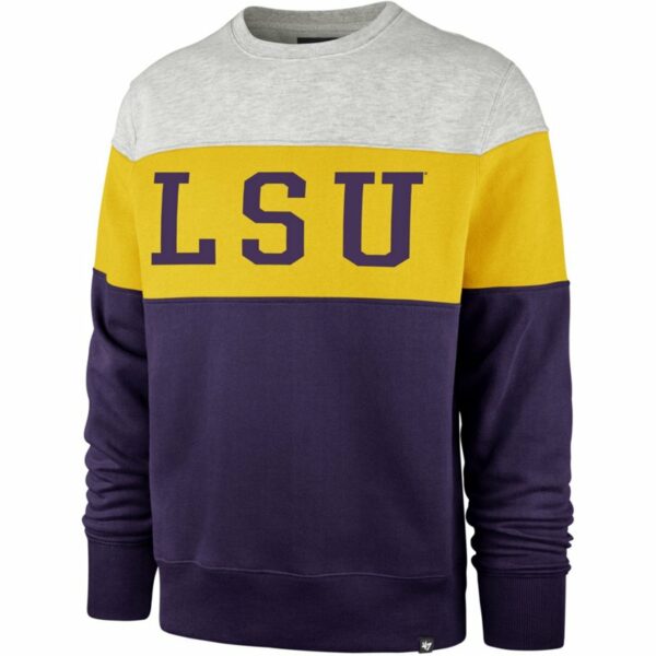 '47 Louisiana State University Co-Ed Interstate Crew Sweatshirt Purple, X-Large - NCAA Men's Fleece/Jackets at Academy Sports
