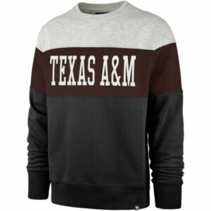 '47 Men's Texas A&M University Co-Ed Interstate Crew Sweatshirt Black, 2X-Large - NCAA Men's Fleece/Jackets at Academy Sports