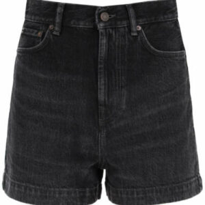 ACNE STUDIOS DENIM SHORTS 27 Black Cotton, Denim