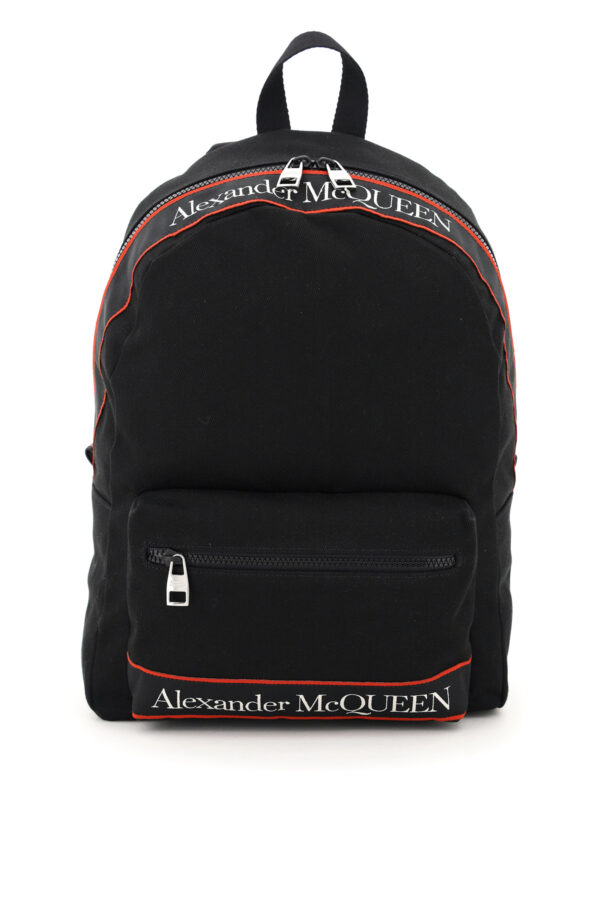 ALEXANDER MCQUEEN METROPOLITAN SELVEDGE BACKPACK OS Black Leather, Cotton