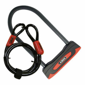 Abus London Granit 53 D-Lock with Cable 230m - BLACK-RED