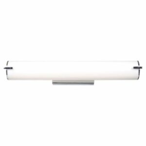 Access Lighting 62500LEDD Tube 25" Wide Integrated LED Bath Bar - 3000K Brushed Steel / Acrylic Indoor Lighting Bathroom Fixtures Bath Bar