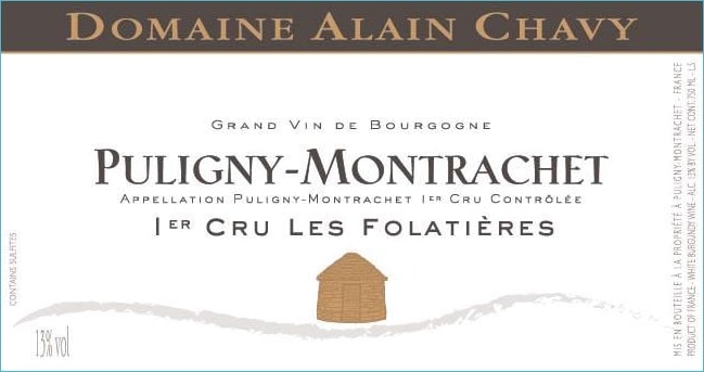 Alain Chavy 2013 Puligny-Montrachet Les Folatieres Premier Cru - Chardonnay White Wine