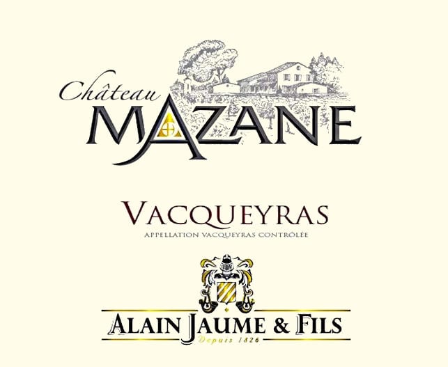 Alain Jaume 2015 Chateau Mazane Vacqueyras - Rhone Blends Red Wine