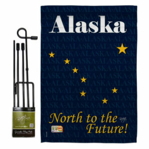 Alaska Americana States Garden Flag Set