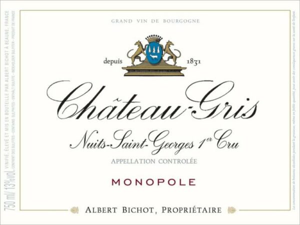 Albert Bichot 2017 Nuits-St-Georges Chateau Gris Premier Cru Monopole - Pinot Noir Red Wine