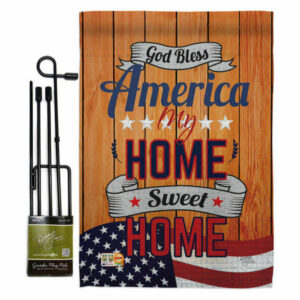 America My Home Americana Patriotic Garden Flag Set