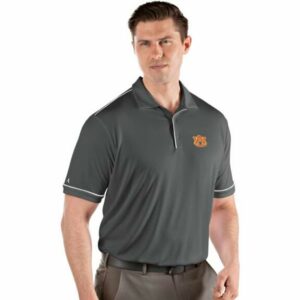 Antigua Men's Auburn University Salute Polo Shirt Dark Gray/White, Large - NCAA Men's Tops at Academy Sports