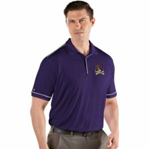 Antigua Men's East Carolina University Salute Polo Shirt Purple/White, X-Large - NCAA Men's Tops at Academy Sports