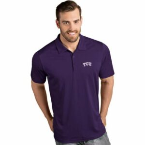 Antigua Men's Texas Christian University Tribute Polo Shirt Dark Purple, 5X-Large - NCAA Men's Tops at Academy Sports