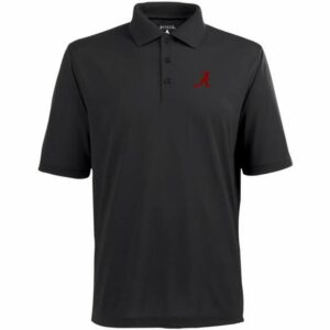 Antigua Men's University of Alabama Piqu Xtra-Lite Polo Shirt Grey Dark, Small - NCAA Men's Tops at Academy Sports