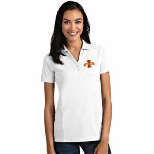 Antigua Women's Iowa State University Tribute Polo Shirt White, Large - NCAA Women's at Academy Sports