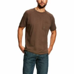 Ariat Men's Rebar CottonStrong Short Sleeve T-Shirt Moss, 2X-Large Tall - Men's Longsleeve Work Shirts at Academy Sports