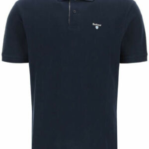 BARBOUR PIQUET POLO SHIRT WITH BARBOUR TARTAN S Blue Cotton