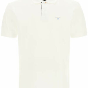 BARBOUR PIQUET POLO SHIRT WITH BARBOUR TARTAN S White Cotton