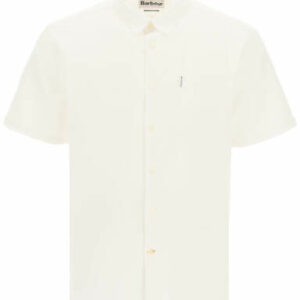 BARBOUR SHORT-SLEEVED SHIRT S White Cotton