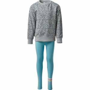 BCG Girls' Cheetah Print Crew Sweatshirt Set Gray, 4 Youth - Grls Athletic Pants And Capris at Academy Sports