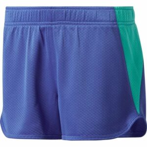 BCG Girls' Colorblock Honeycomb Shorts 3 in Dazzling Blue/Aqua Green, X-Small - Girl's Athletic Shorts at Academy Sports