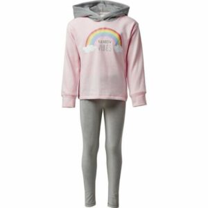 BCG Toddler Girls' Rainbow Vibe Graphic Hoodie Set Red, 3 Toddler - Grls Athletic Pants And Capris at Academy Sports