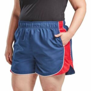 BCG Women's Plus Size Woven Donna Shorts Blue/Tango Red/White, 1X - Women's Athletic Performance Bottoms at Academy Sports