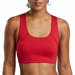 BCG Women's Studio Poly Medium Support Sports Bra Red - Women's Workout Bras at Academy Sports