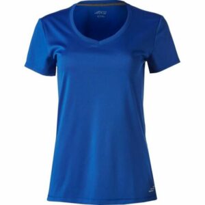 BCG Women's Training Solid Short Sleeve V-neck Tech T-Shirt Blue, Large - Women's Athletic Performance Tops at Academy Sports