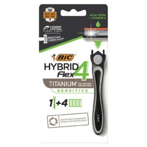 BIC Hybrid 4 Advanced Disposable 4-Blade System For Men - 4.0 ea