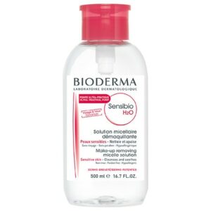 BIODERMA Sensibio H2O Micellar Water Cleanser Makeup Remover for Sensitive Skin with Pump - 16.7 fl oz