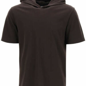 BOTTEGA VENETA HOODED T-SHIRT S Brown Cotton