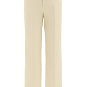 BOTTEGA VENETA LOOSE COTTON TWILL TROUSERS 40 Beige Cotton