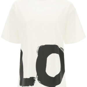 BURBERRY CARRICK OVERSIZED T-SHIRT WITH LOVE PRINT XXS White, Black Cotton