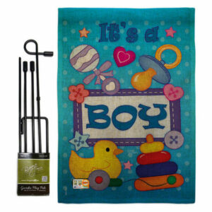 Baby Boy Special Occasion Family Garden Flag Set