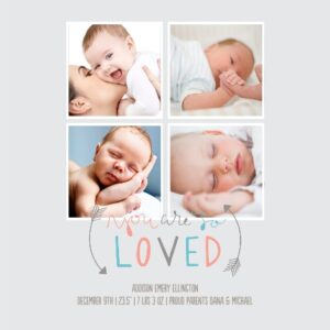 Baby + Kids Framed Canvas Print, Gold, 11x14, Home Décor -So Loved